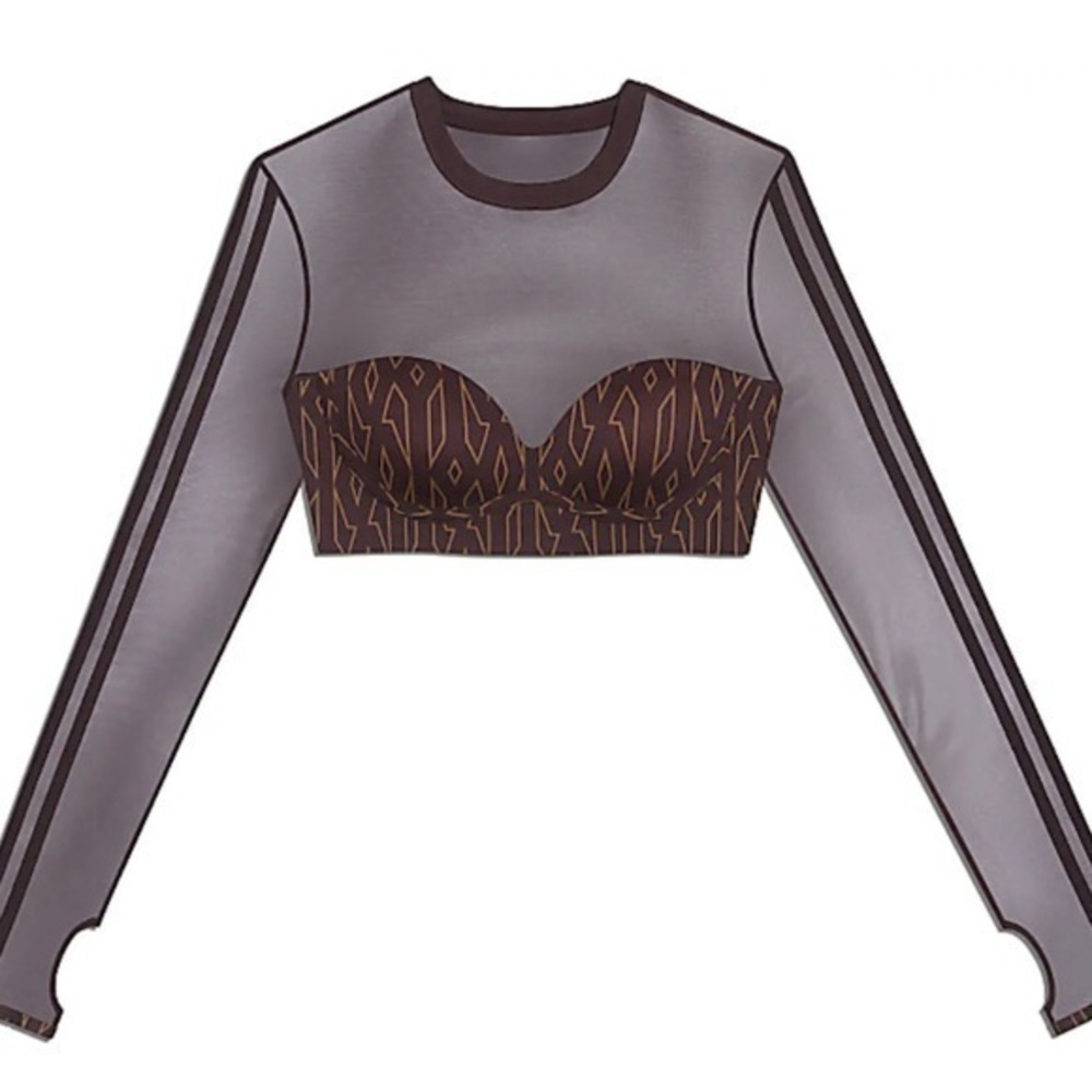 NWT Adidas X Ivy Park Monogram Crop Top Size: M